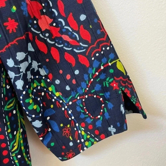 Alfred Dunner 8P Blazer Open Front Pleated 3/4 Sleeve Jacket Floral Colorful MOB - Picture 7 of 9